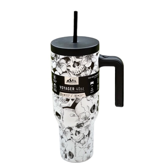 Hydrapeak voyager skull insulated 40 oz tumbler limited edition HTF NWT - Picture 4 of 11
